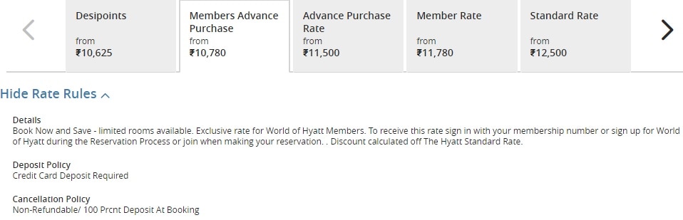 Hyatt Leverage Rate - Park Hyatt Chennai